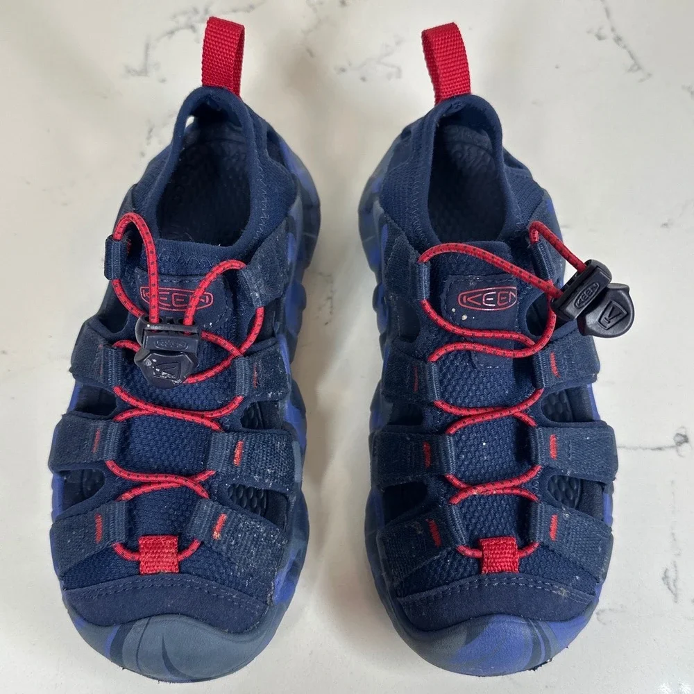 KEEN Hyperport H2 Water Sandals Big Boys 34 Size 2 Blue Camo Sport 1030835 Schoo